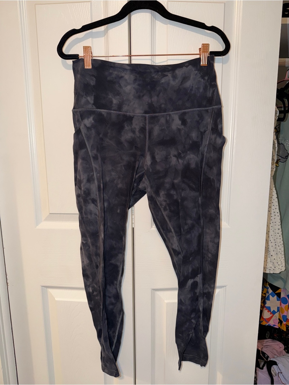 Lululemon Align High-Rise Pant with Pockets – Size 10 – Black & Grey Tie-Dye